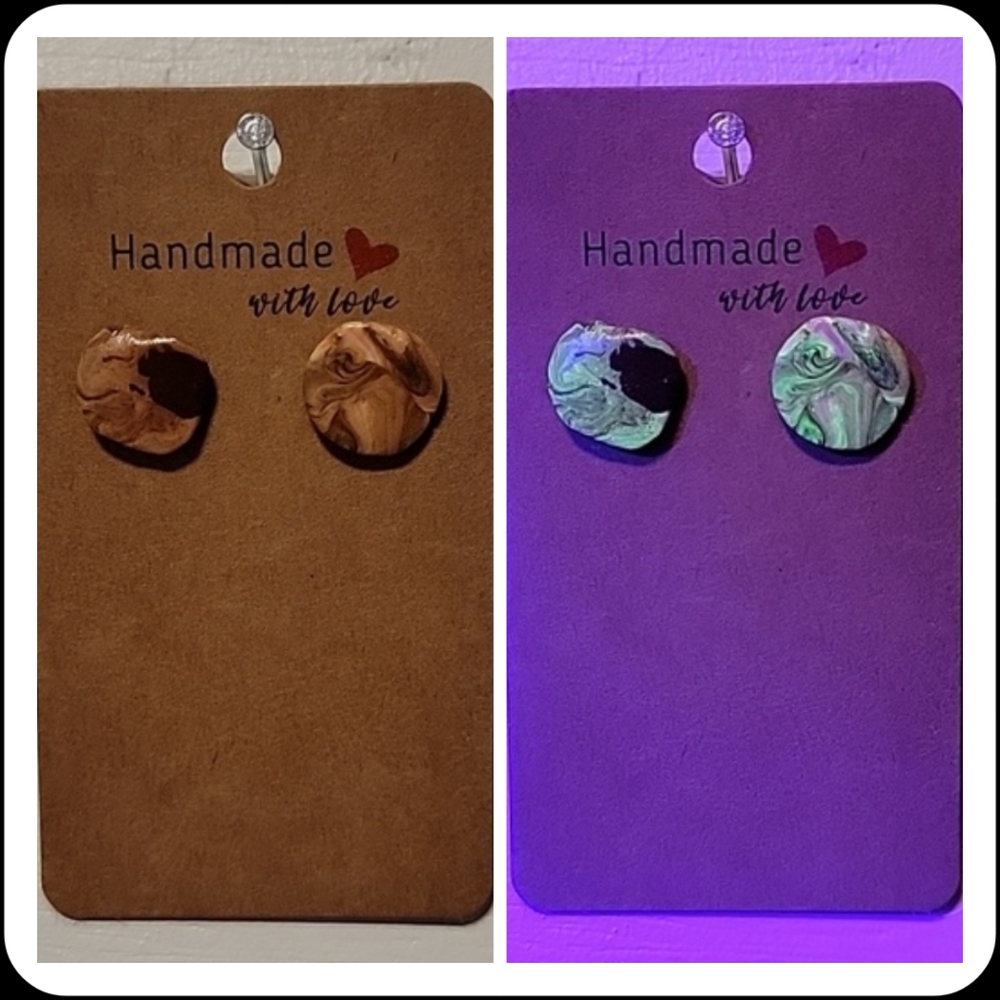 Banana Split "Ugly Sweater" UV Reactive Handmade Earrings